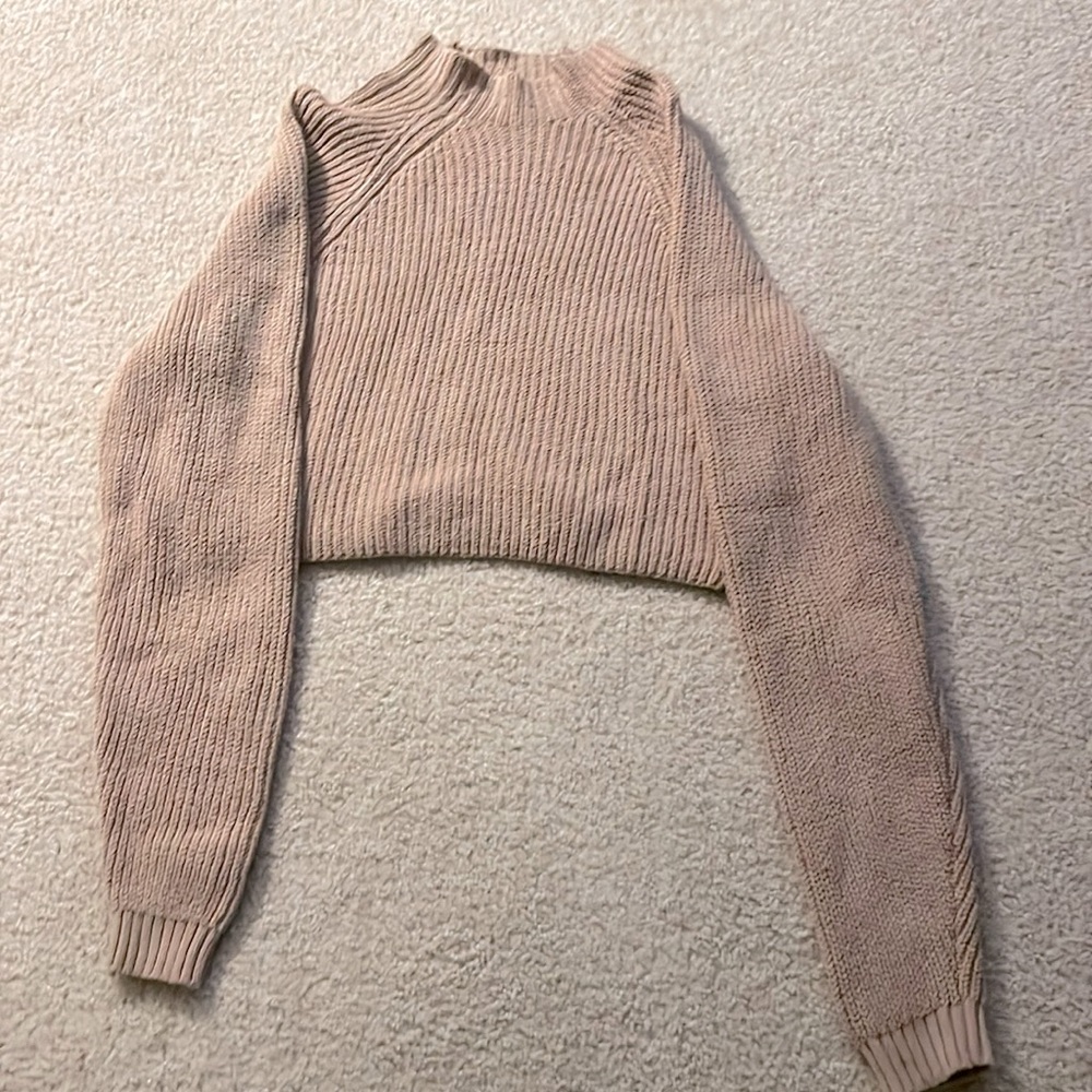 Hollister mock neck cropped sweater